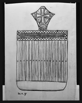 Pierre Soulier photographie Reproduction calquée d'une passette à ruban en bois sculpté France 1958/7/28 Ph.1958.72.12 Photo Mucem
