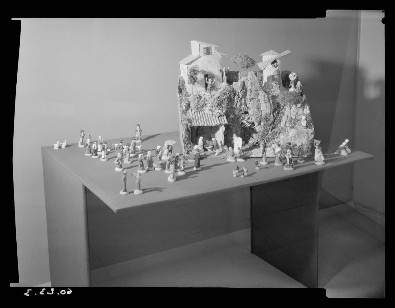 Pierre Soulier photographie Crèche avec santons. Provenant d'Aubagne Ile-de-France, France 1960/3/1 Ph.1960.23.3 Photo Mucem