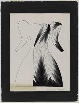 élément d'ensemble Costume de clown, moitié, noir et blanc 1997.59.116 Photo RMN-Grand Palais (Mucem)