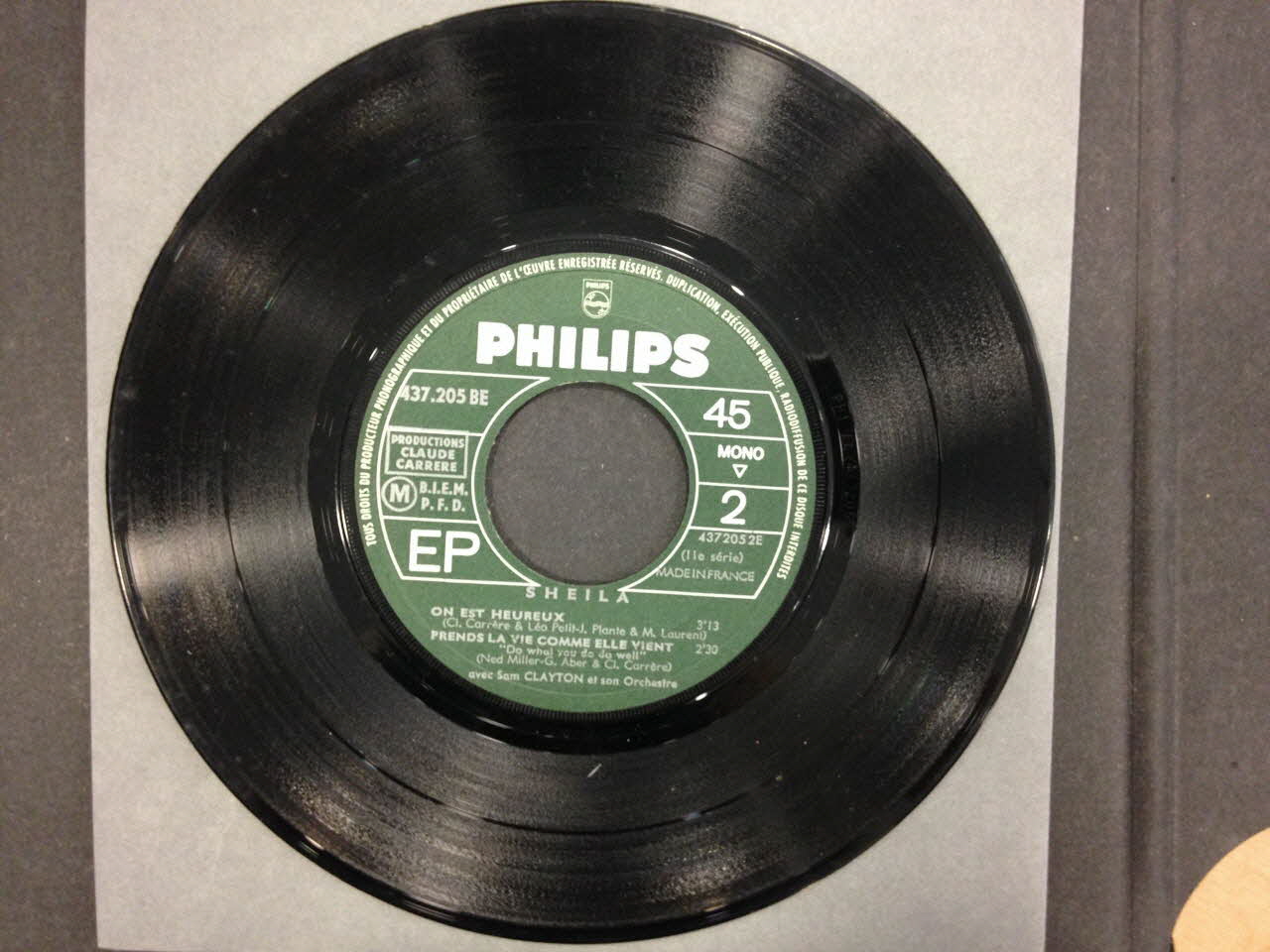 disque 45 tours Prends la vie comme elle vient 2001.69.16.3795 Photo