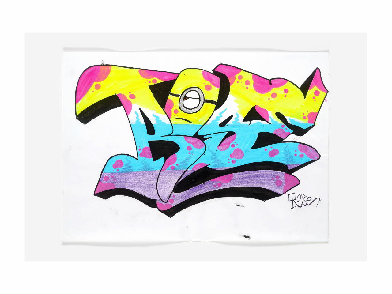 Rose dessin Esquisse Fès-Meknès, Maroc 2013-2015 2016.47.4 Photo