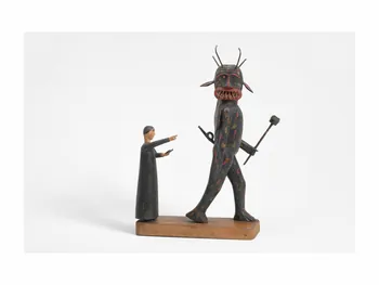 Pierre Vincendet statuette diable de Bessans Rhône-Alpes, France 1857-1897 1897.1.3 Photo Mucem/ Yves Inchierman