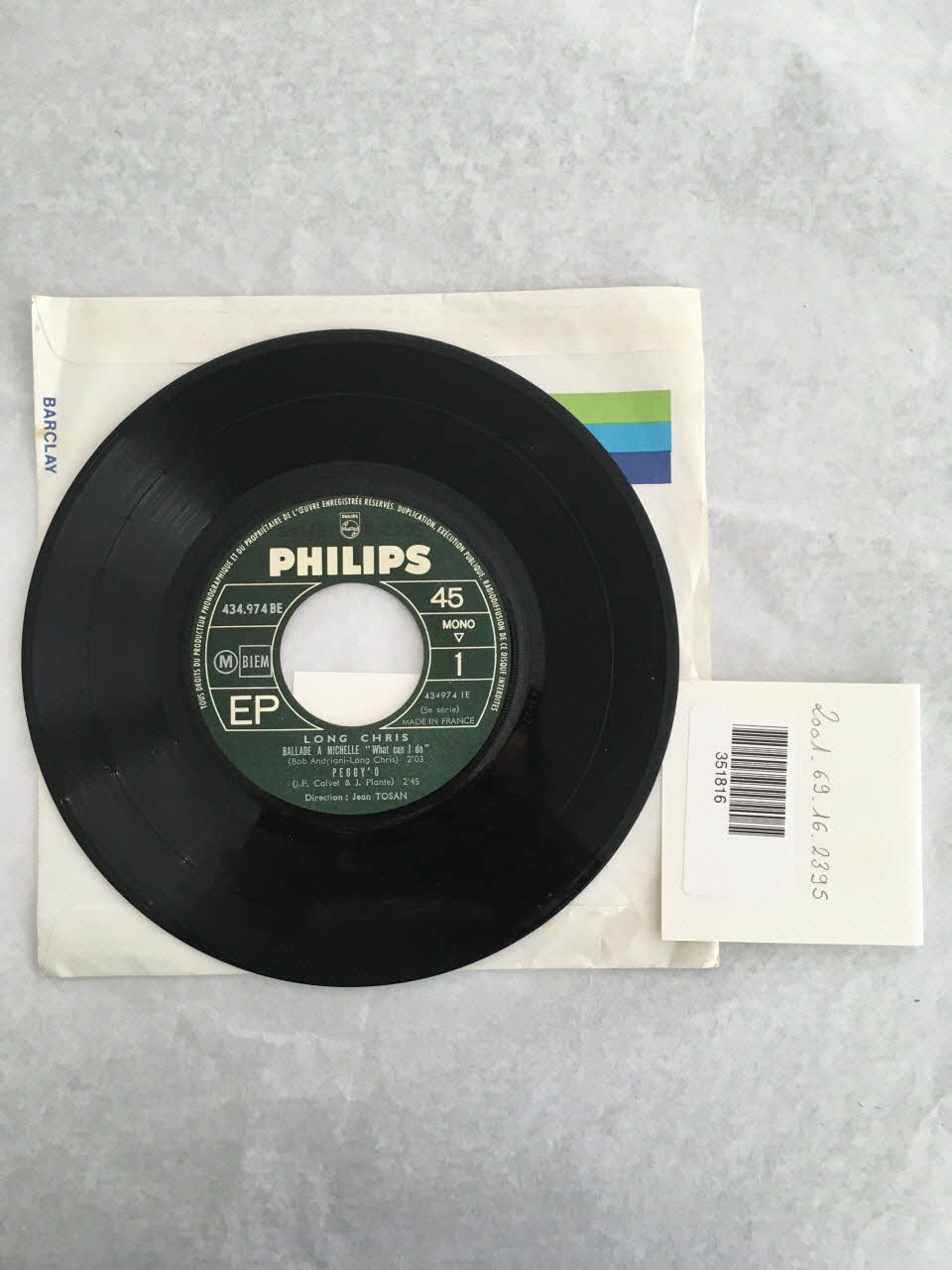 disque 45 tours Fraulein 2001.69.16.2395 Photo