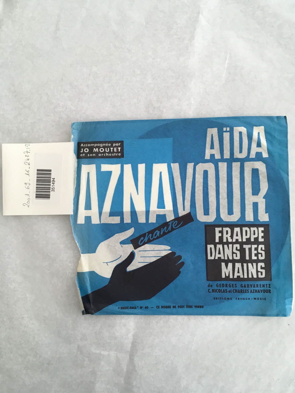 disque 45 tours Frappe dans tes mains 2001.69.16.2487.1-2 Photo