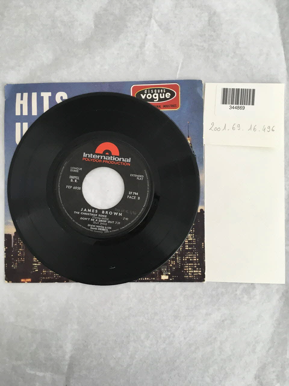 disque 45 tours Don't be a drop 2001.69.16.496 Photo
