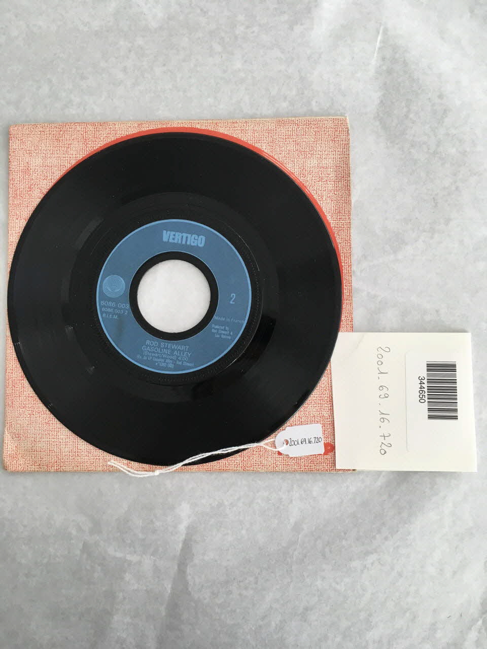 disque 45 tours Gasoline alley 2001.69.16.720 Photo