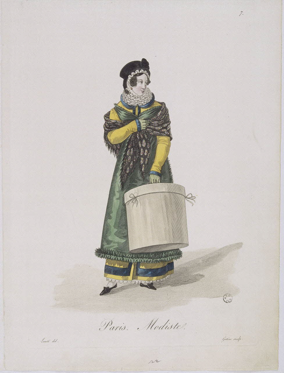 Louis-Marie Lanté ; Georges-Jacques Gatine ; La Mésangèr élément d'ensemble Paris. Modiste. 1819-1829 1966.81.6 Photo ATP, Dist. RMN - H. Jézequel