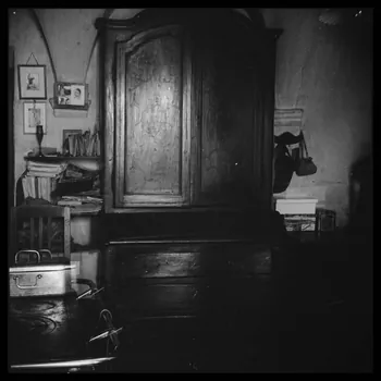 Le Coq photographie Armoire sculptée (Librairie Tende). Provence-Alpes-Côte d'Azur, France 1950 Ph.1953.108.33 Photo