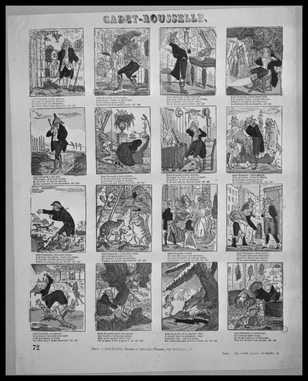 Anonyme photographie Litho col ou bois col. Voir aussi 62.153.11, 12, 13, 14, 15, 16, 17, 18, 19 1962 Ph.1962.153.10 Photo
